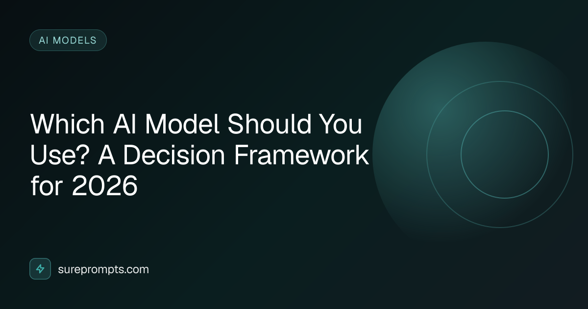 Which AI Model Should You Use? A Decision Framework for 2026 | SurePrompts