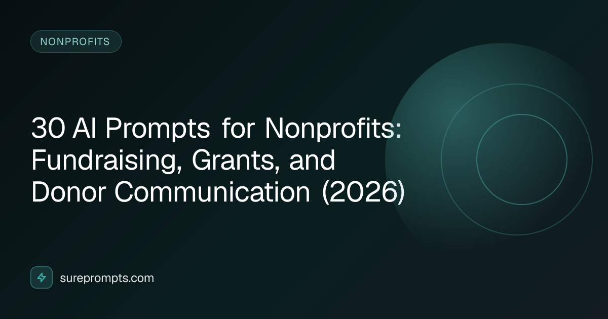 30 AI Prompts for Nonprofits: Fundraising, Grants, and Donor ...