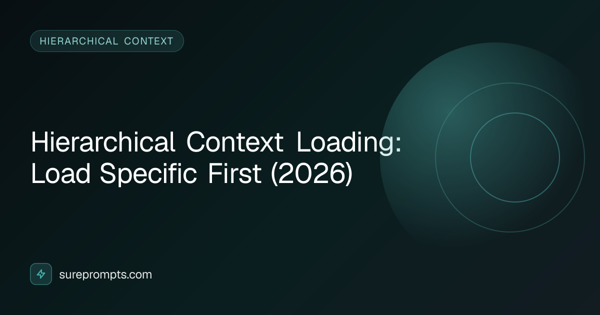 Hierarchical Context Loading: Load Specific First (2026) | SurePrompts