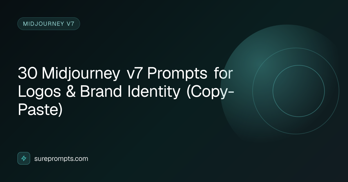 30 Midjourney v7 Prompts for Logos & Brand Identity (Copy-Paste ...