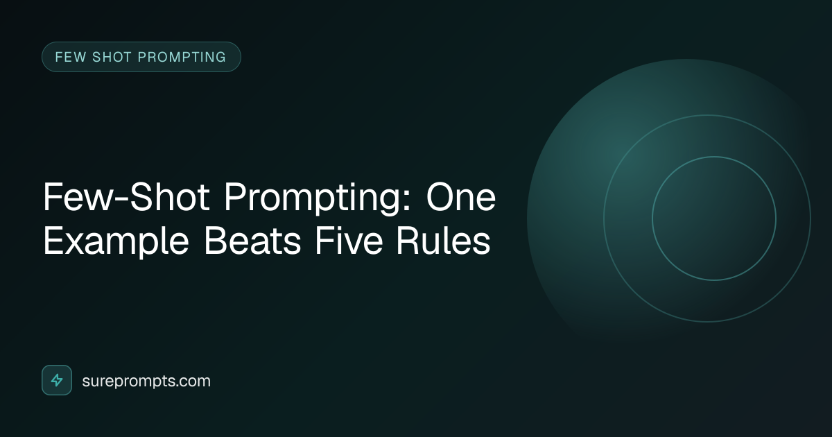 Few-Shot Prompting: One Example Beats Five Rules | SurePrompts