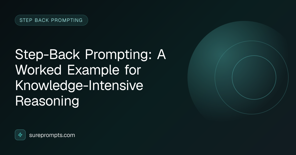 Step-Back Prompting: A Worked Example for Knowledge-Intensive Reasoning ...