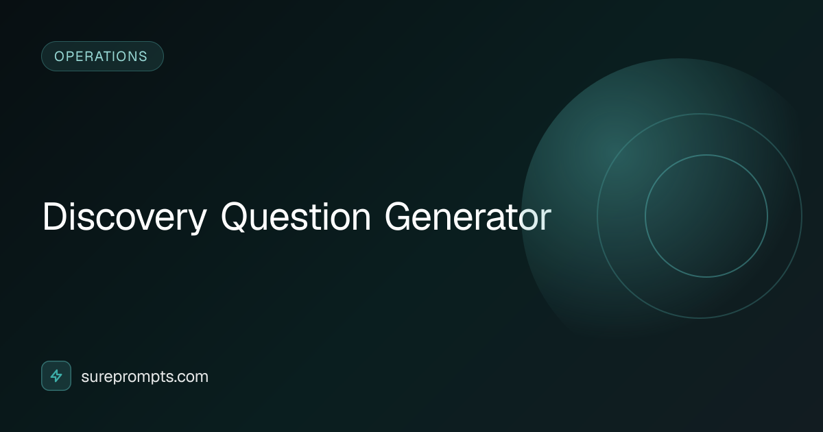 Discovery Question Generator Prompt Template - AI Operations Prompt ...