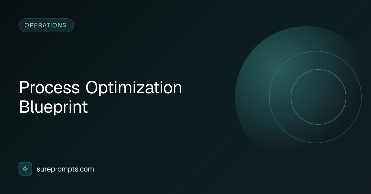 Process Optimization Blueprint Prompt Template - AI Operations Prompt ...