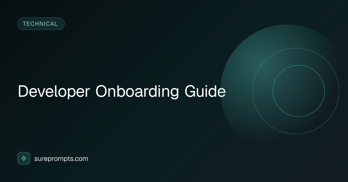 Developer Onboarding Guide Prompt Template - AI Technical Prompt ...